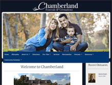 Tablet Screenshot of chamberlandfunerals.com